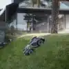 HUSQVARNA AUTOMOWER AWD mowing undulating ground and grass slopes