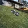 HUSQVARNA AUTOMOWER AWD mowing undulating ground and grass slopes