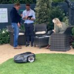 Platts Robotics - carrying out a lawn survey on iPad at The Chelsea Flower Show