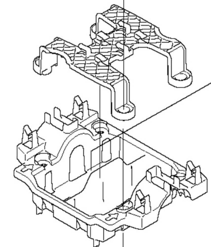 HUSQVARNA AUTOMOWER BATTERY HOLDER 430/440/450/550 Platts Robotics