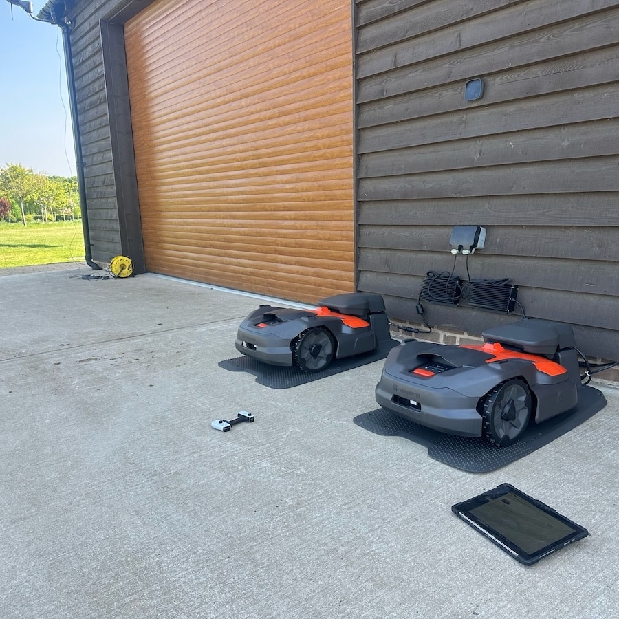 Commercial robot mower installation Husqvarna robot mower commercial