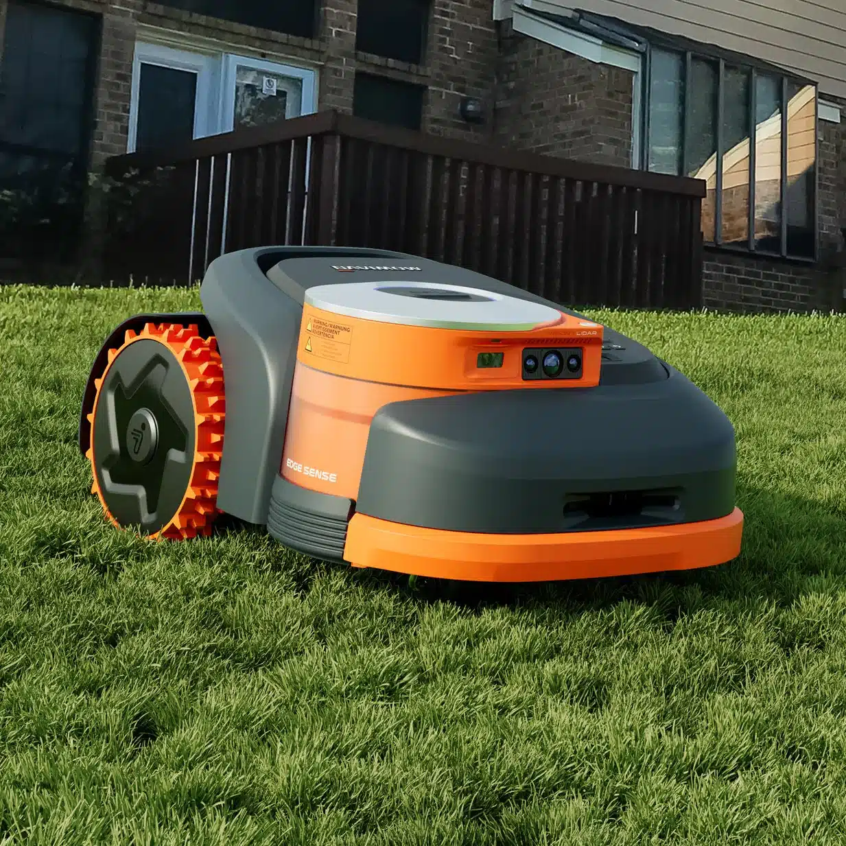 210E segway Navmow automatic lawn mower cutting the grass